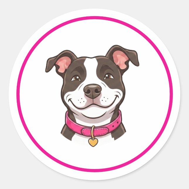 Girl Dog Pitbull Sticker (Front)