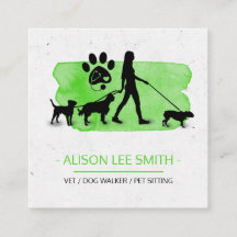 Girl Dog walker / Pet Care Sitting Business Card