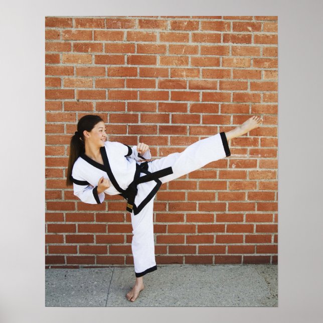 Girl doing martial arts 2 poster (Front)