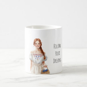 Girl Dress Redhead  Coffee Mug