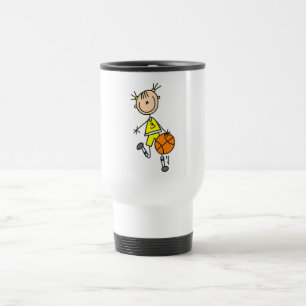 Girl Dribbling Basketball Tshirts and Gifts Travel Mug