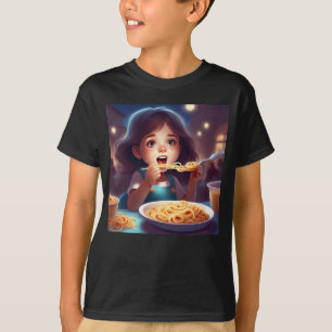Girl eating spaghetti T-Shirt