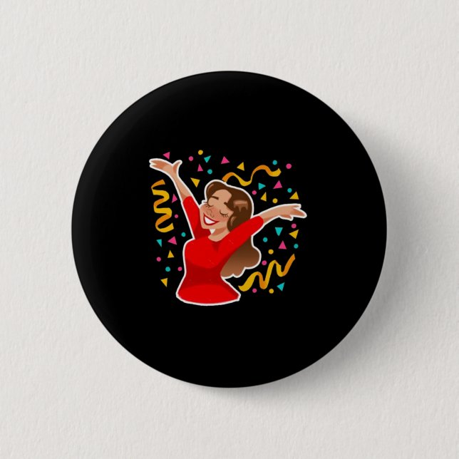 Girl Empowerment Sticker  2 Inch Round Button (Front)