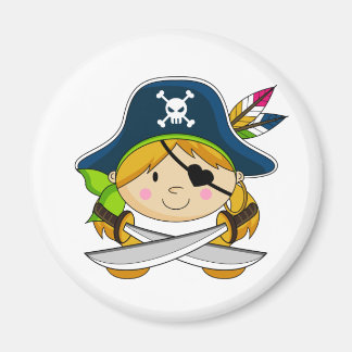 Girl Eyepatch Pirate Magnet