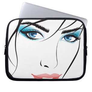 Girl Face Laptop Case