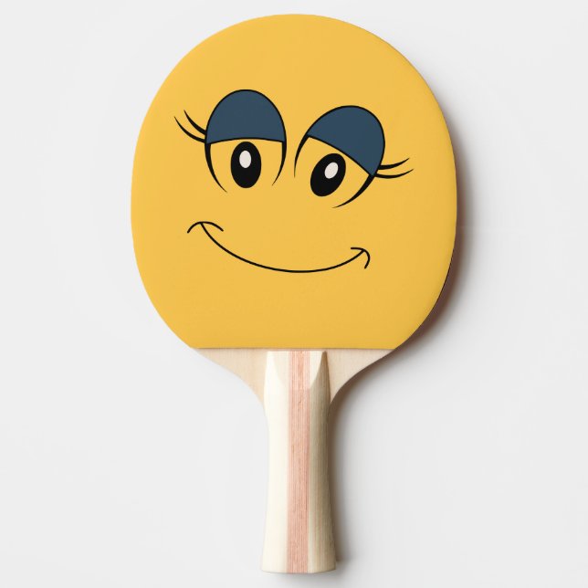 Girl Face Ping Pong Paddle (Front)