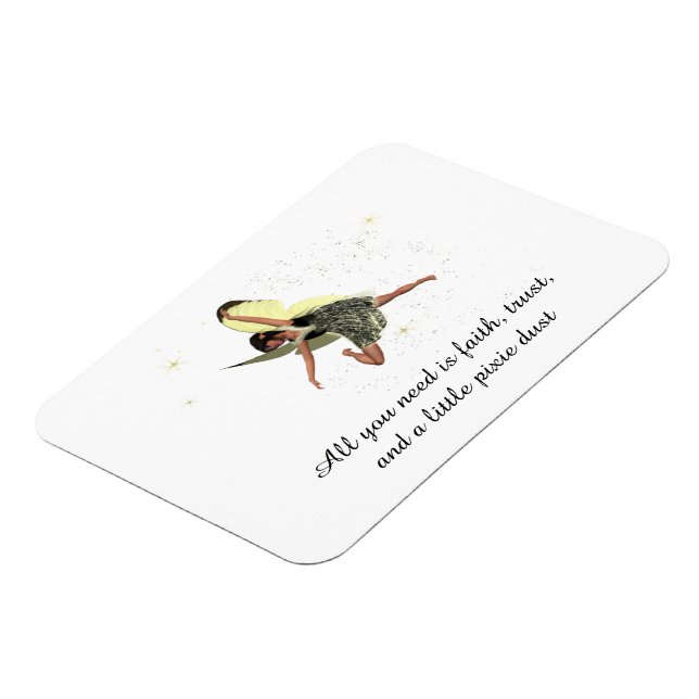 Girl Fairy With Yellow Wings Flexible Magnet (Left Side)