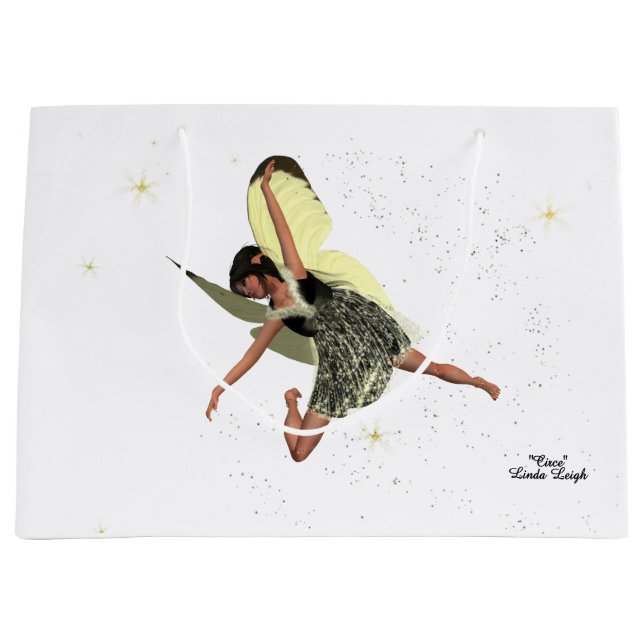 Girl Fairy With Yellow Wings Gift Bag (Front)