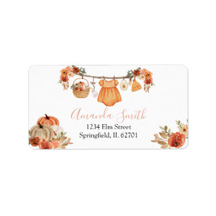 Girl Falling In Love Clothes Baby Shower Address Label