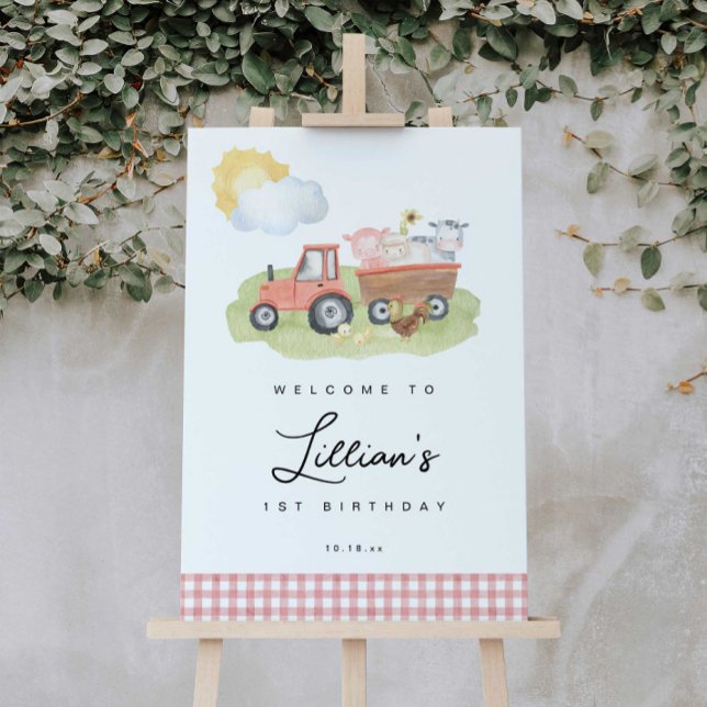 Girl Farm Animals Welcome Sign (Creator Uploaded)