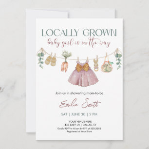 Girl Farmer's Market baby shower Invitation