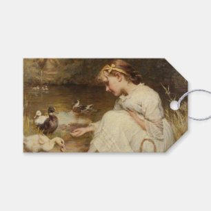 Girl Feeding Ducks (by Frederick Morgan) Gift Tags