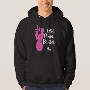 Girl Female Paintballer Player Paintball Shooting  Hoodie
