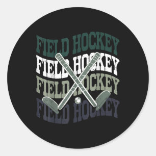 Girl Field Hockey Shirt Teen Youth Cute Sister Mom Classic Round Sticker