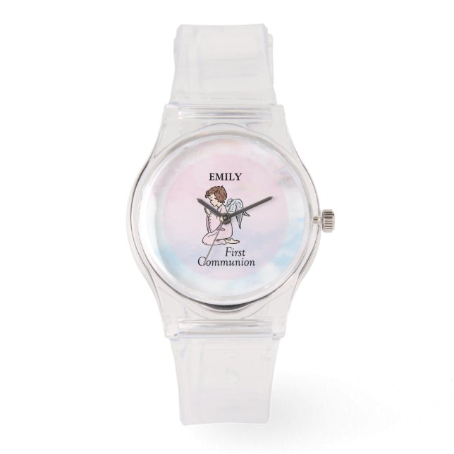 Girl, First Communion Angel Watch (Front)