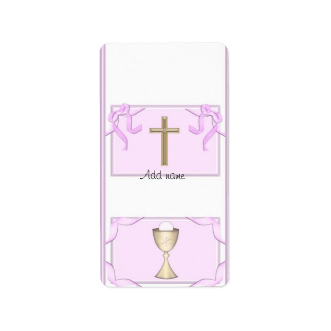 Girl First Communion Hershey Mini Candy Wrapper Label (Front)