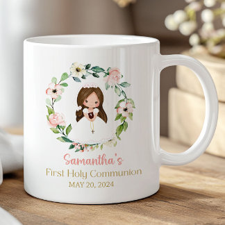 Girl First Holy Communion Favor Keepsake Religious Coffee Mug