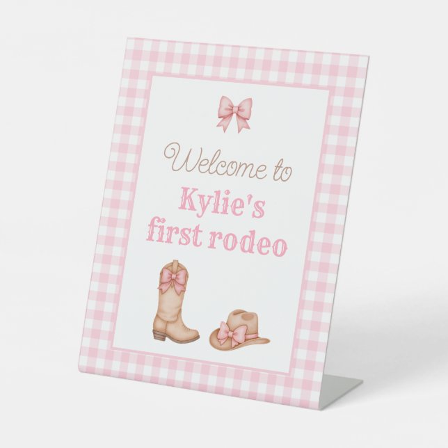 Girl First Rodeo Birthday Sign (Front)