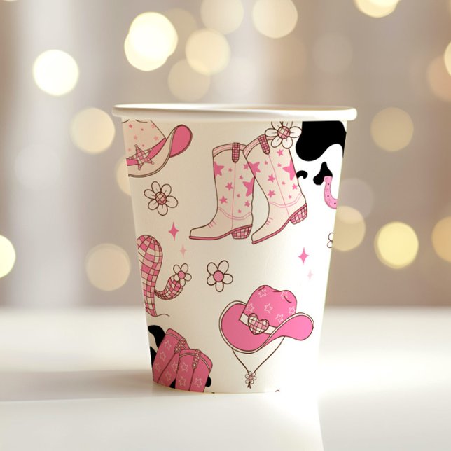 Girl First Rodeo Cowgirl birthday party Paper Cups (Creator Uploaded)