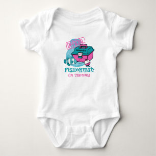 Girl Fisherman In Training Baby Bodysuit