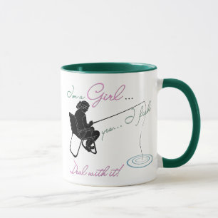 Girl Fishing Deal with it Fishing Gear Mug