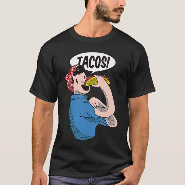 Girl Fitness Workout Taco  Taco  Mexican Gym T-Shirt (Front)