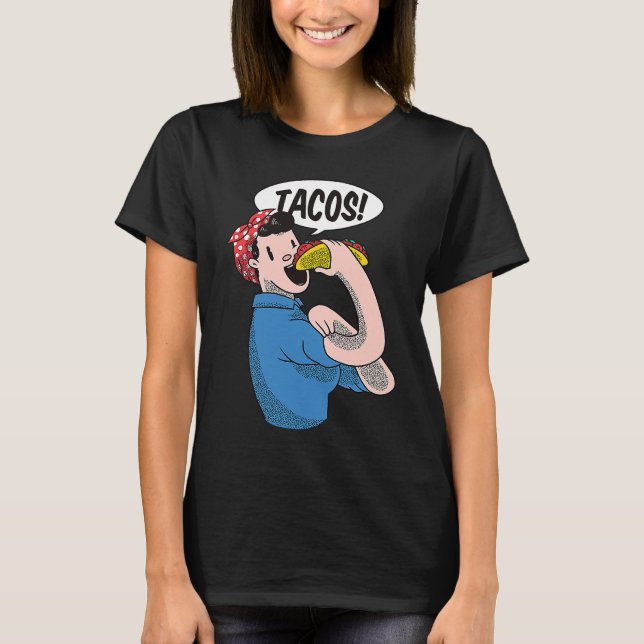 Girl Fitness Workout Taco  Taco  Mexican Gym T-Shirt (Front)