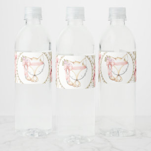 Girl Fox Baby Shower Water Bottle Labels