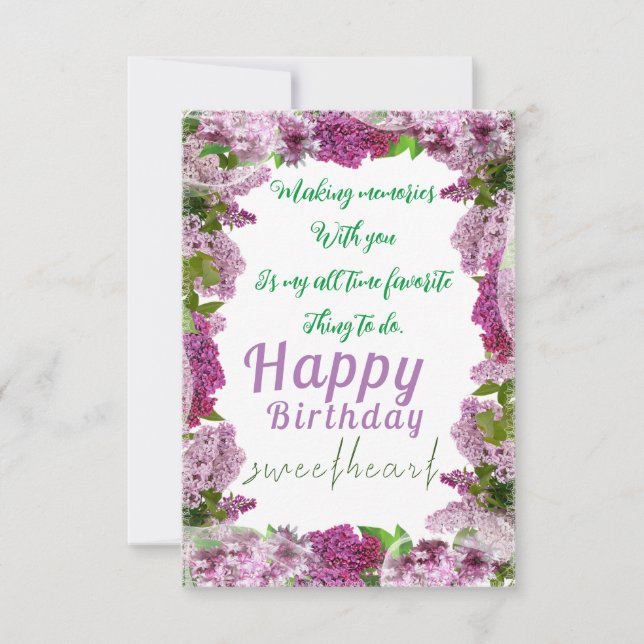 Girl friend's birthday card (Front)