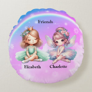 Girl friends round pillow