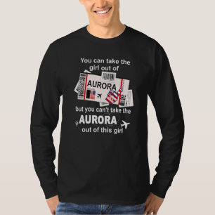 Girl From Aurora Boarding Pass Flight Ticket Auro T-Shirt