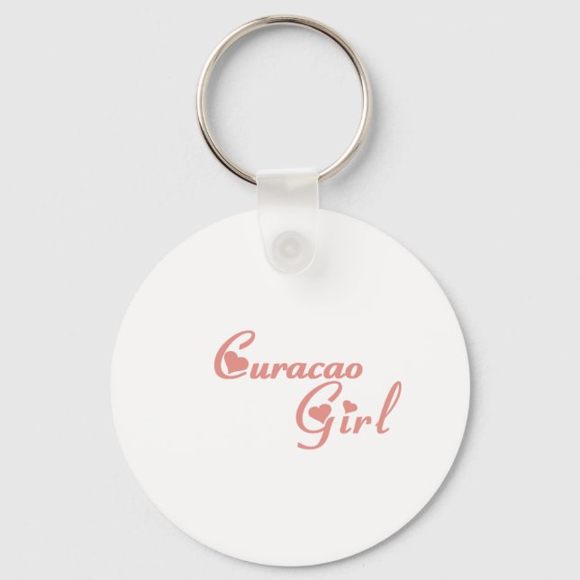 Girl from Curacao Keychain (Front)