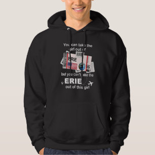 Girl from Erie Boarding Pass Flight Ticket Erie Hoodie