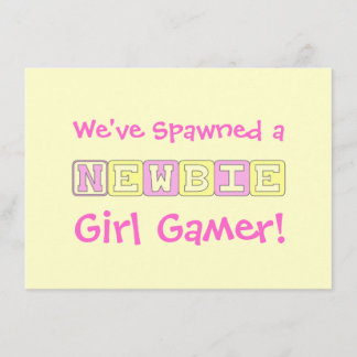 Girl Gamer Baby Shower Invitation