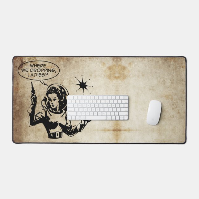 Girl Gamer Grunge Desk Mat (Keyboard & Mouse)