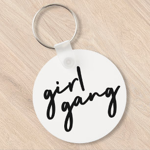 Girl Gang Cute Girl Power Modern Feminism Keychain