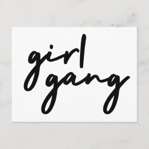 Girl Gang Cute Girl Power Modern Feminism Postcard