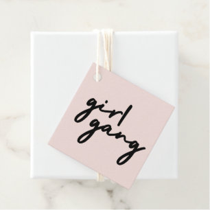 Girl Gang Cute Pink Girl Power Modern Feminist Favour Tags