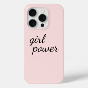 Girl Gang Girl Power Modern Feminism Blush Pink iPhone 15 Pro Case