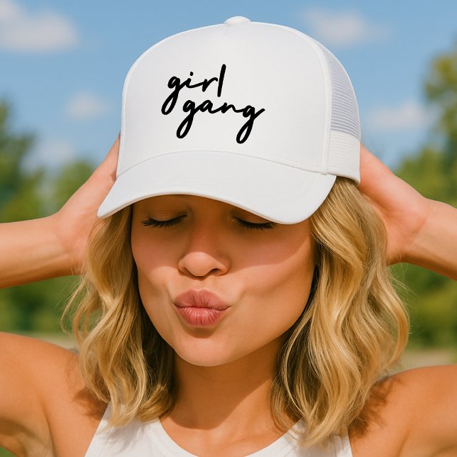 Girl Gang | Stylish Modern Feminist Girl Power Trucker Hat (Creator Uploaded)