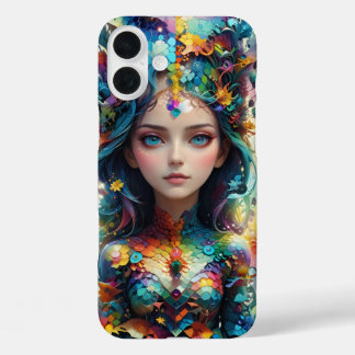 Girl Geometric Patterns iPhone 16 Plus Case