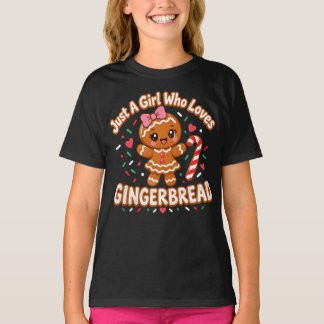 Girl Gingerbread Man Funny Christmas Women T-Shirt