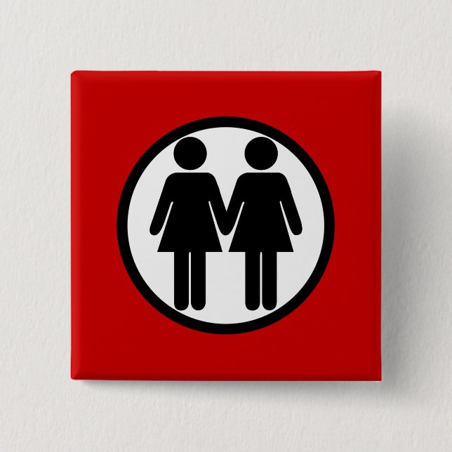 Girl + Girl Red Button (Front)