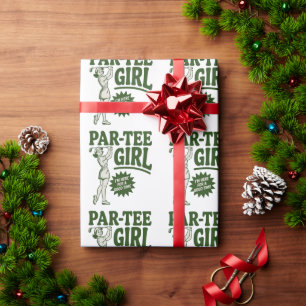 Girl Golfer Funny Par Tee Girl For Golf Lovers Wrapping Paper