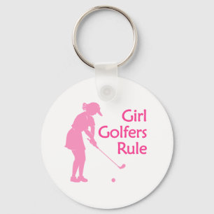 Girl Golfers Rule Keychain