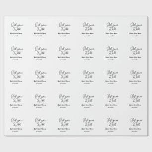 Girl gone wild bridal shower name date simple mini wrapping paper
