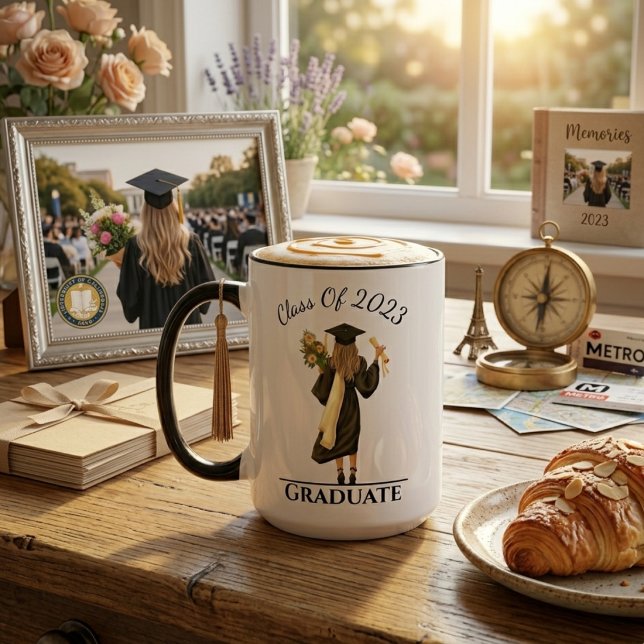 Girl Graduate Customizable Year Mug (Creator Uploaded)