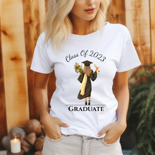 Girl Graduate Customizable Year Woman's T-Shirt