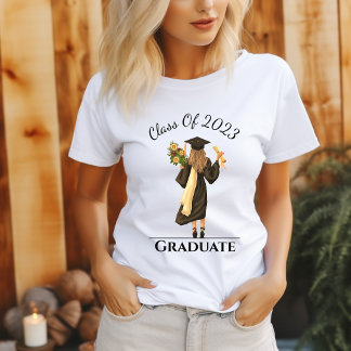 Girl Graduate Customizable Year Woman's T-Shirt