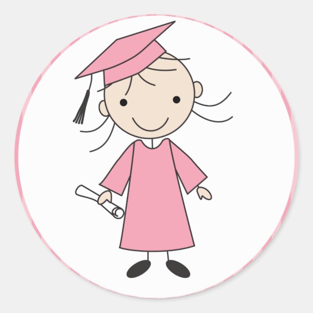Girl Graduation Envelope Seals (Front)